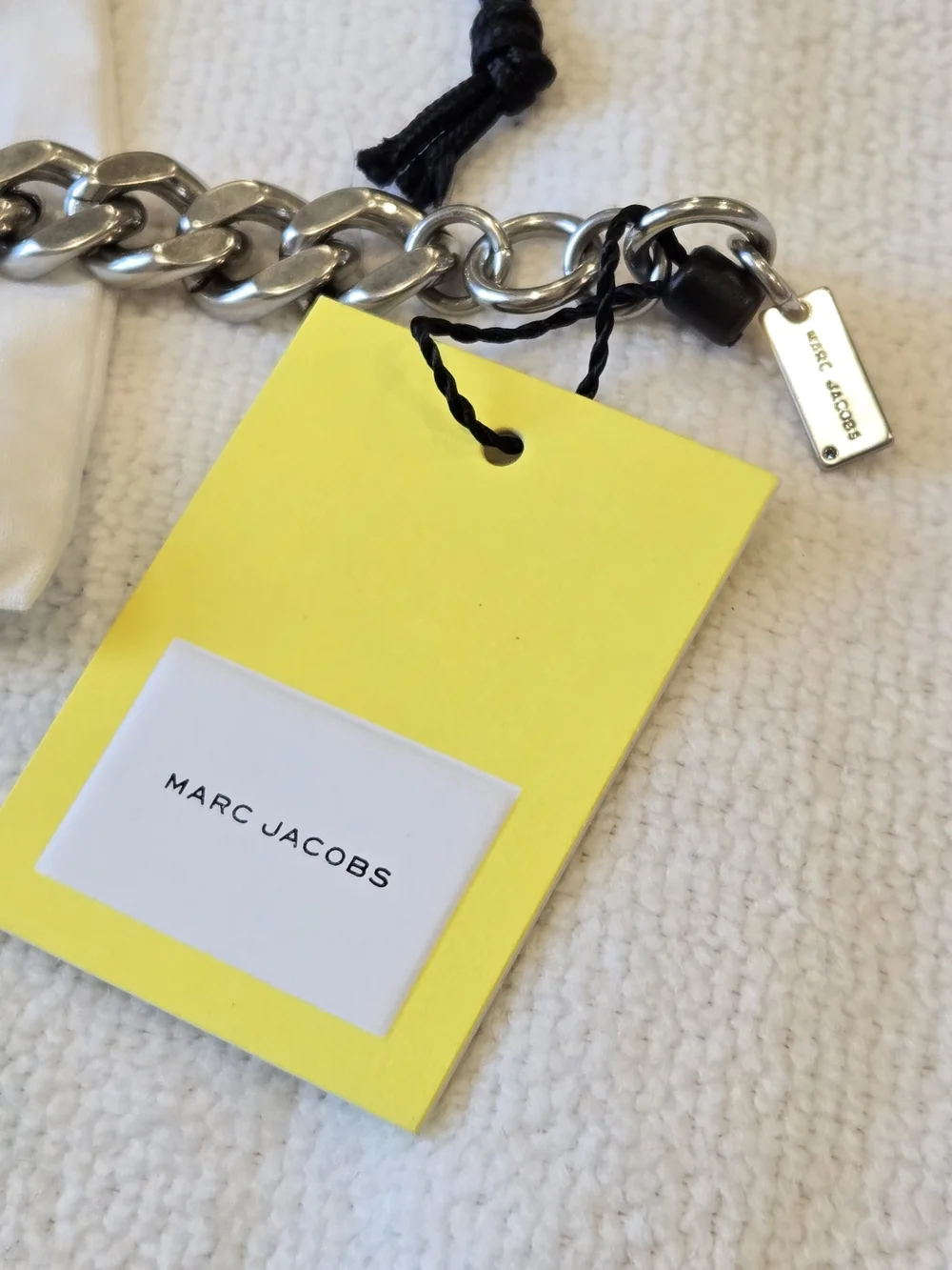 Marc Jacobs NWT Silver-Tone Chain Bracelet with Textured Center